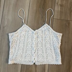 Small crocheted crop tank